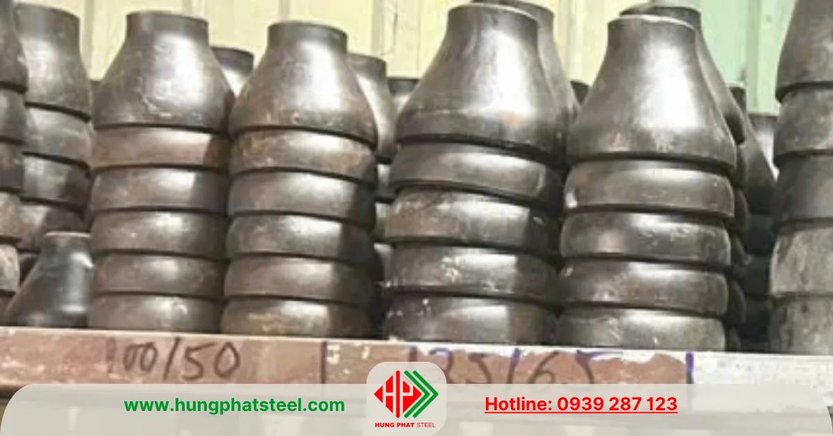 Bầu giảm thép hàn DN100-DN50 (D114-D60)