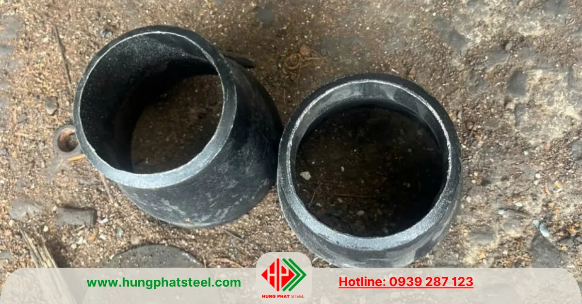 Bầu giảm thép hàn DN100-DN80 (D114-D90)