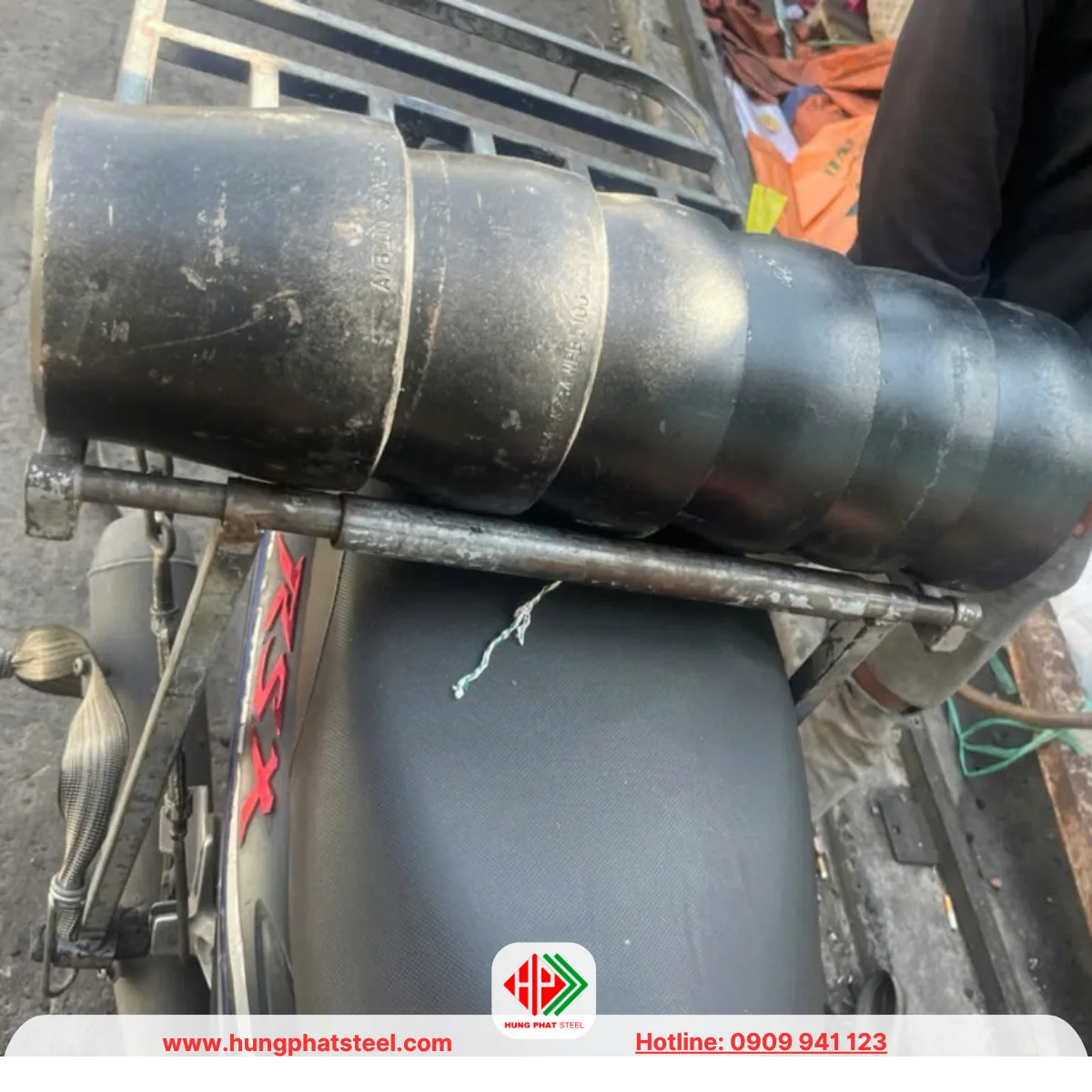Bầu giảm thép hàn DN150-DN125 (D168-D141)