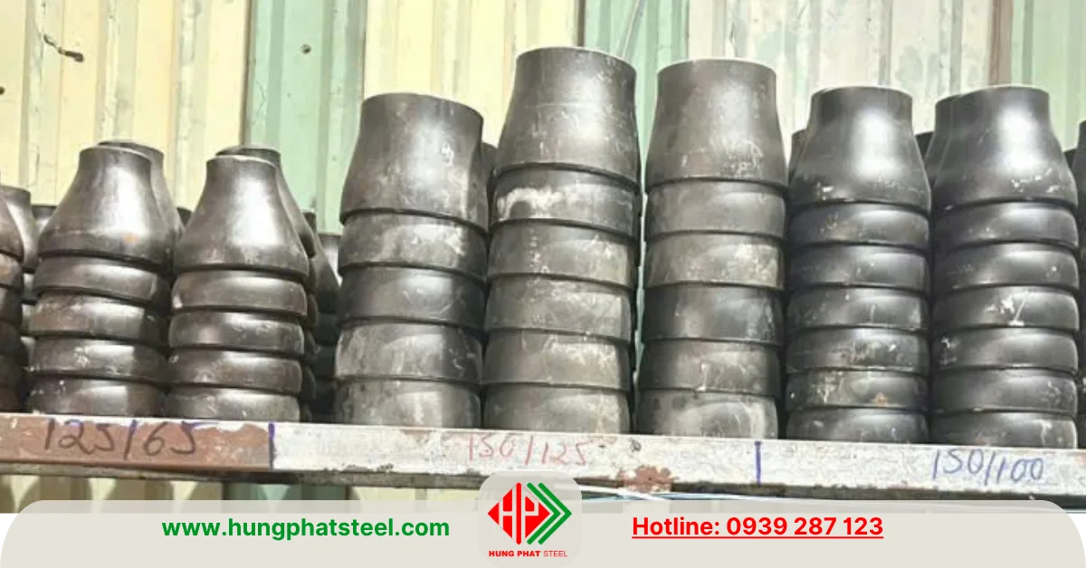 Bầu giảm thép hàn DN150-DN125 (D168-D141)
