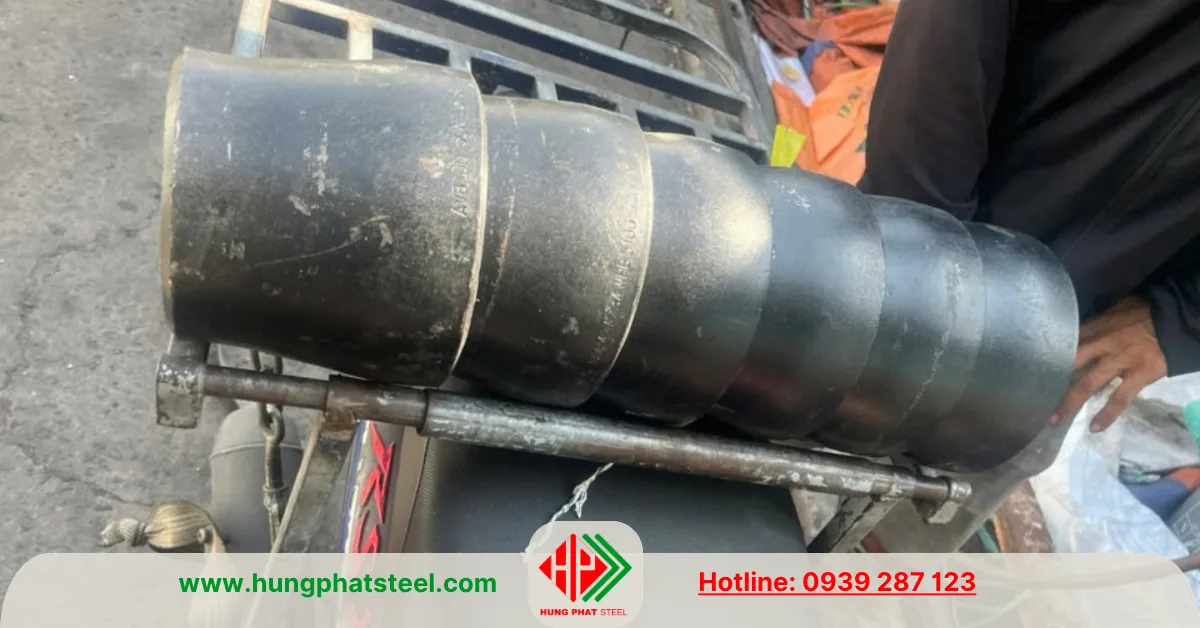 Bầu giảm thép hàn DN150-DN125 (D168-D141)