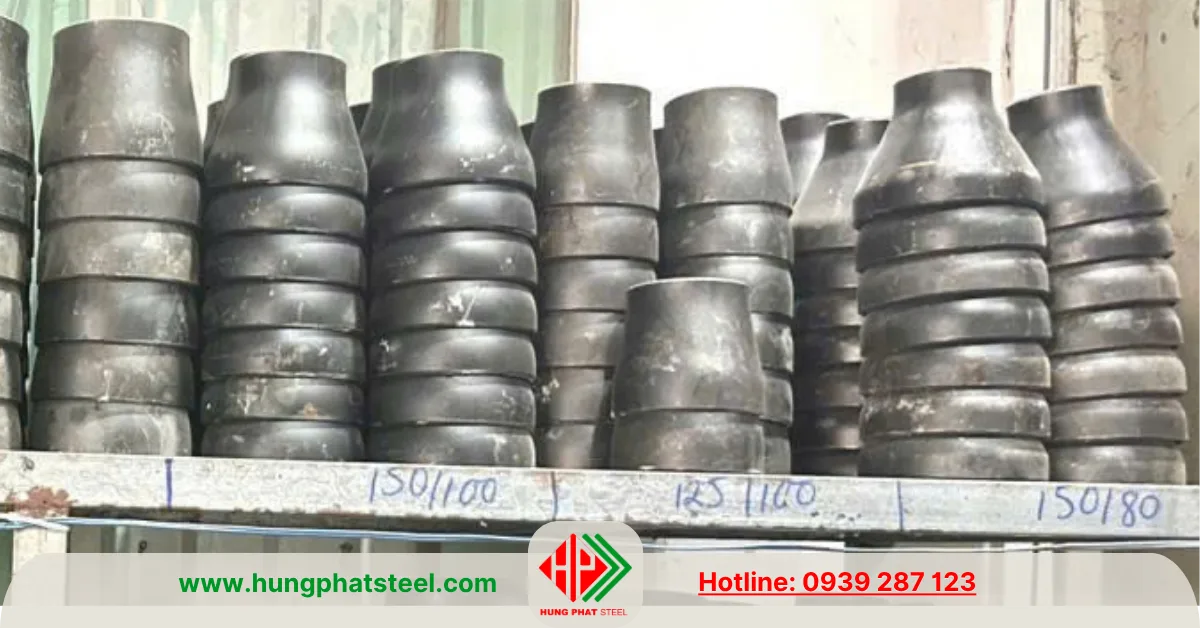 Bầu giảm thép hàn DN150-DN80 (D168-D90)