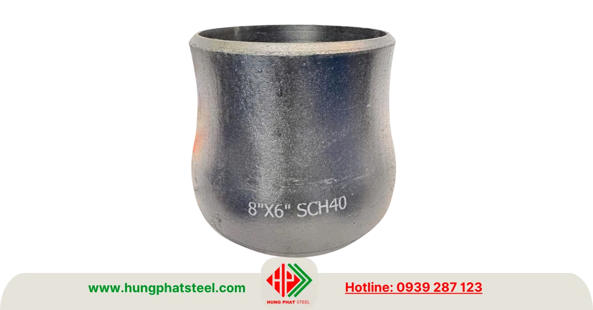 Bầu giảm thép hàn DN200-DN150 (D219-D168)