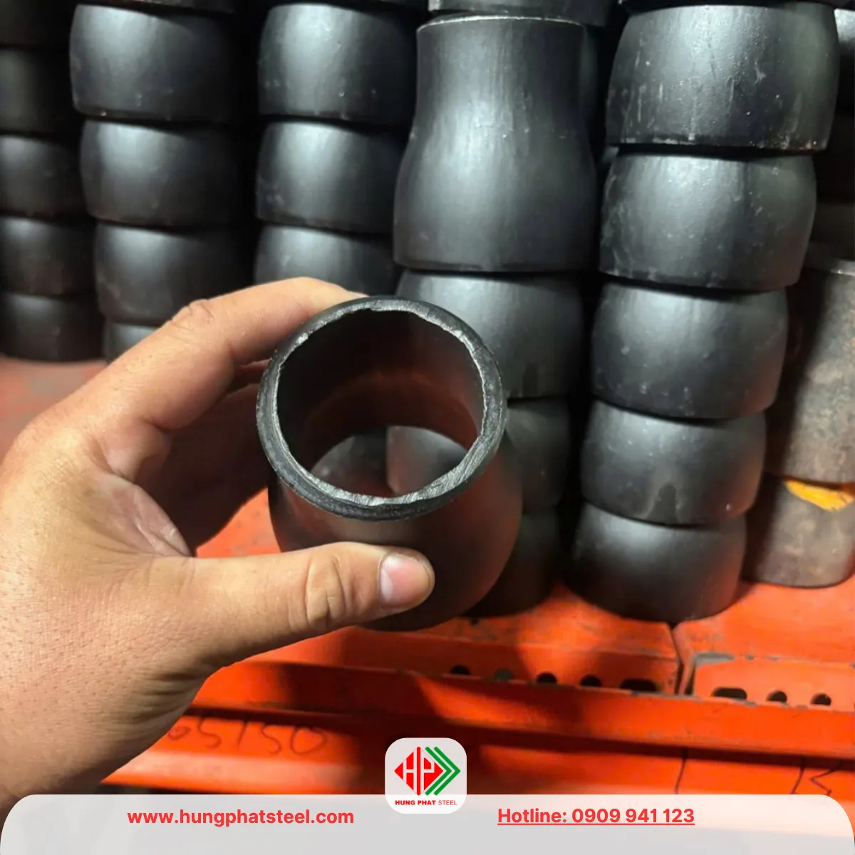Bầu giảm thép hàn DN65-DN50