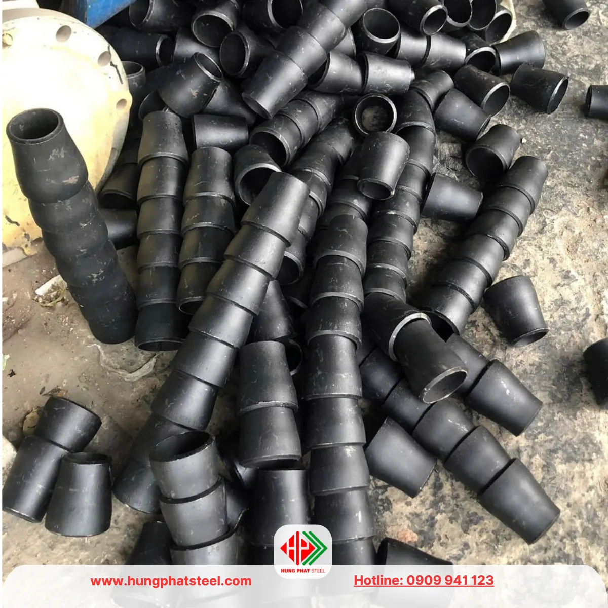 Bầu giảm thép hàn DN65-DN50