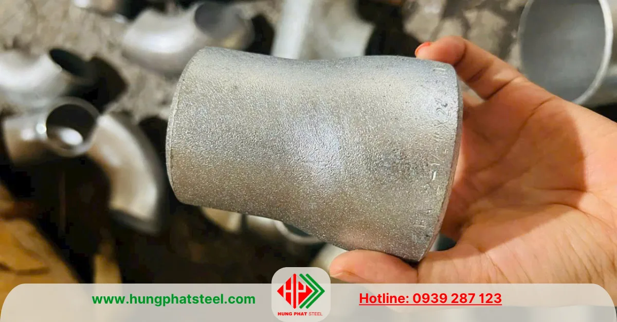 Bầu giảm thép hàn DN65-DN50 mạ kẽm