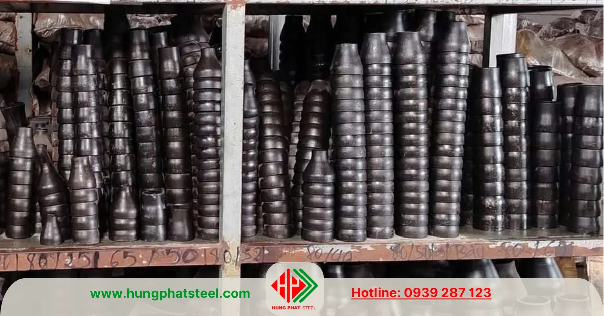 Bầu giảm thép hàn DN80-DN50 (D90-D60)