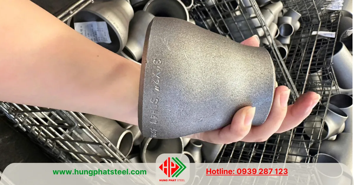 Bầu giảm thép hàn DN80-DN50 (D90-D60)