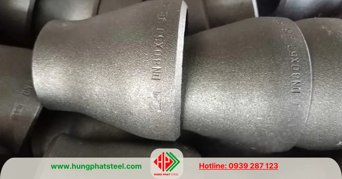 Bầu giảm thép hàn DN80-DN50 (D90-D60)