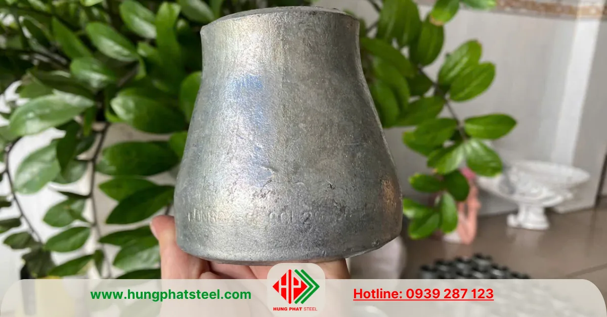 Bầu giảm thép hàn DN80-DN50 (D90-D60) mạ kẽm