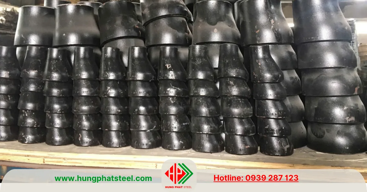 Bầu giảm thép hàn lệch tâm DN65-DN50