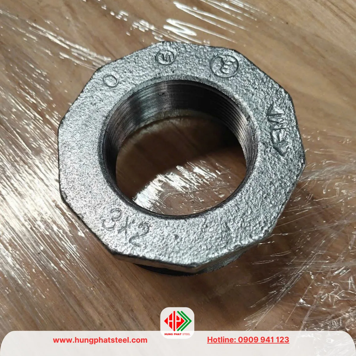 Cà Rá Mạ Kẽm DN80-DN50 (D90-D60)