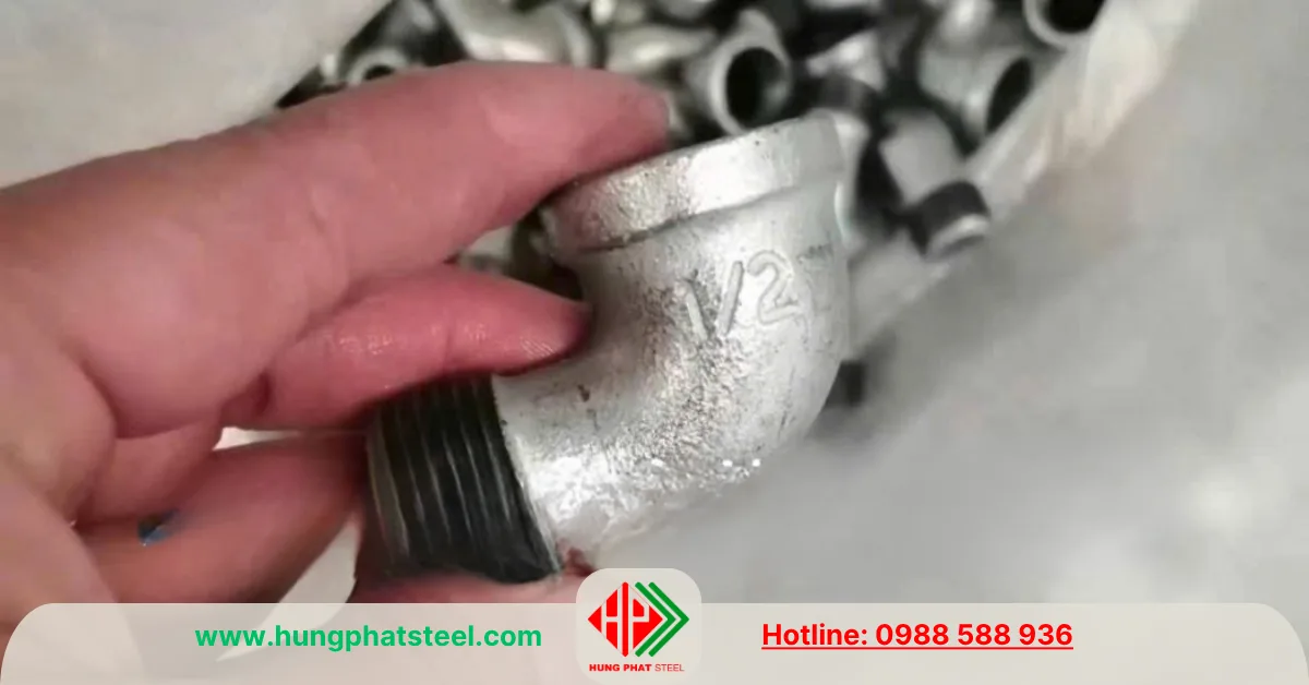 Co điếu ren mạ kẽm DN15