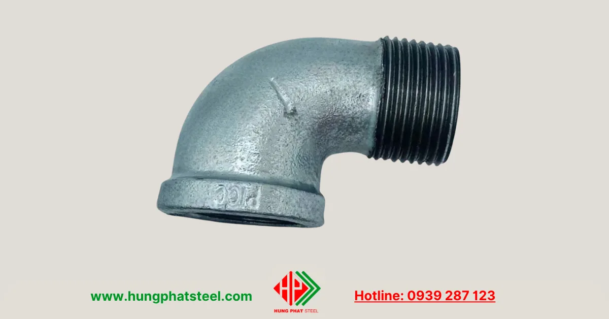 Co điếu ren mạ kẽm DN25 (D34)