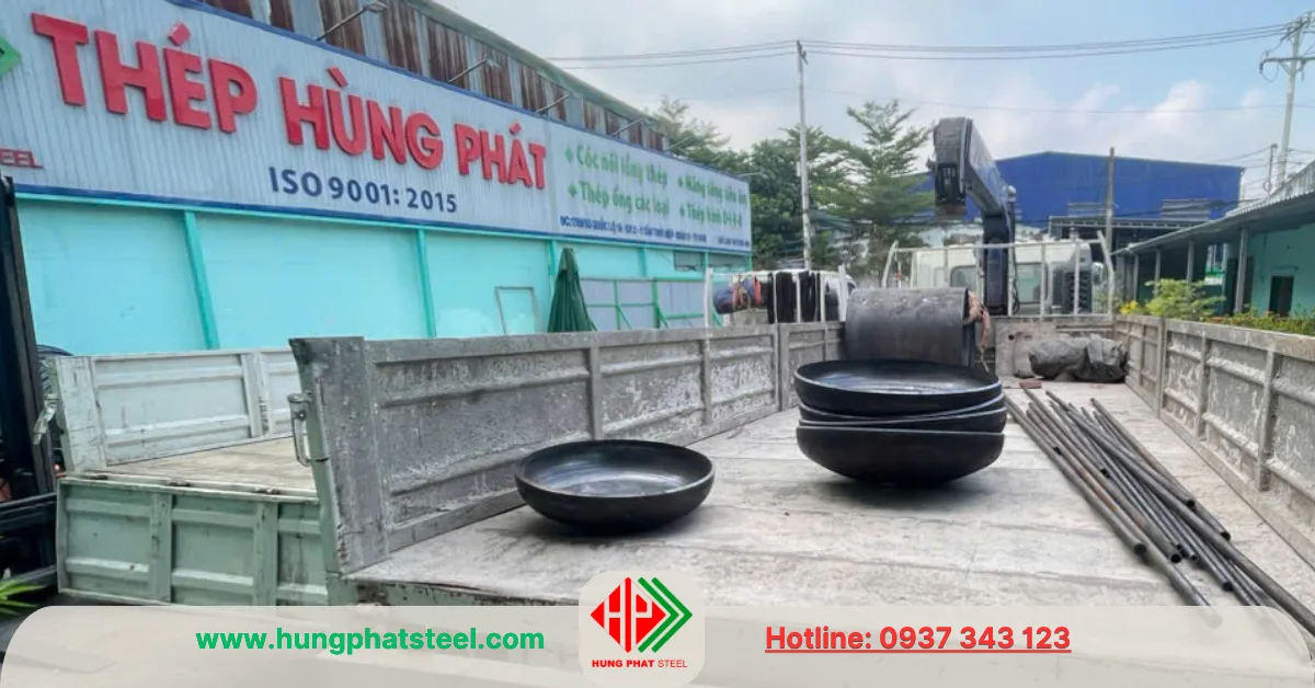 Gia công chỏm bồn, chỏm cầu thép, inox