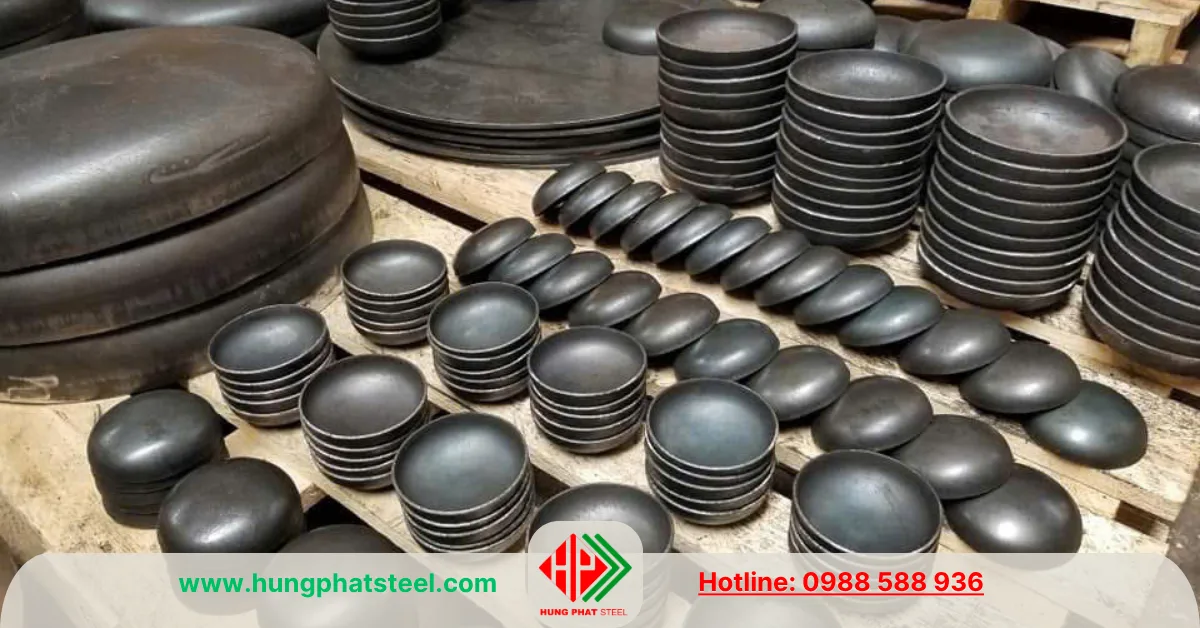 Gia công chỏm bồn, chỏm cầu thép, inox
