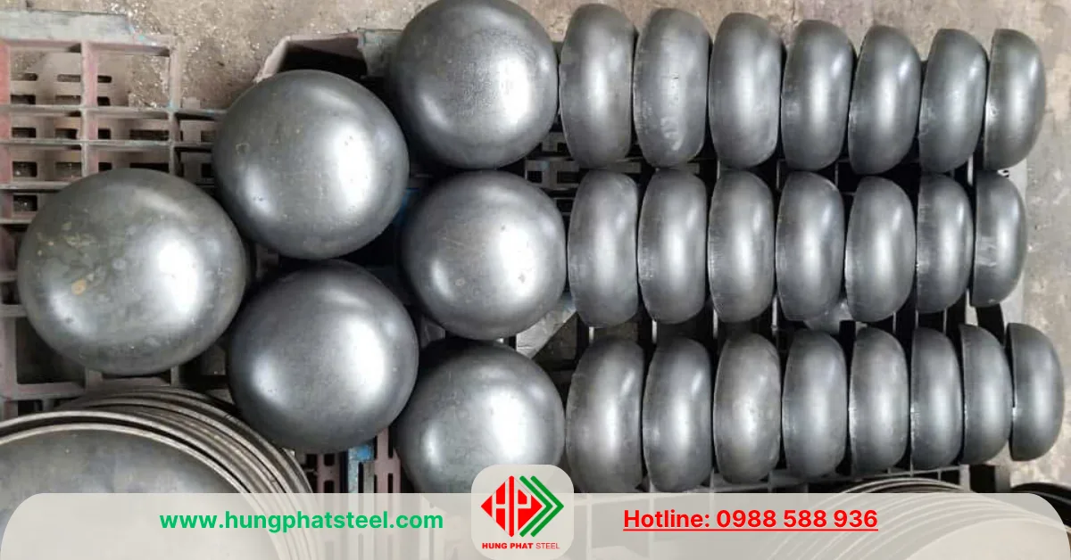 Gia công chỏm bồn, chỏm cầu thép, inox