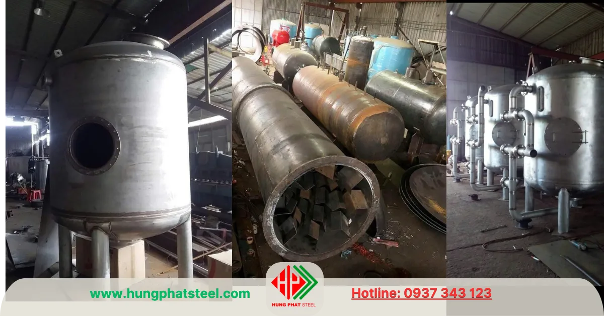 Làm nắp chụp của các loại bồn bể công nghiệp và dân dụng