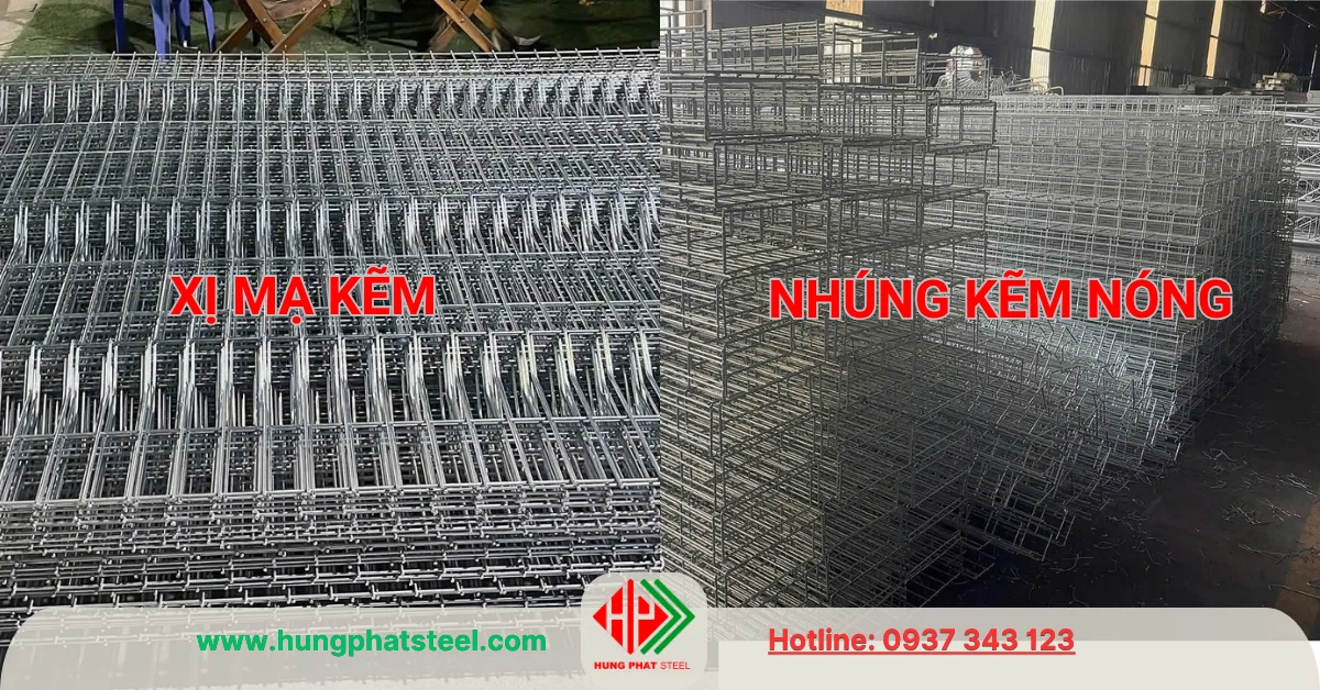 Lưới thép xi mạ kẽm và nhúng kẽm nóng