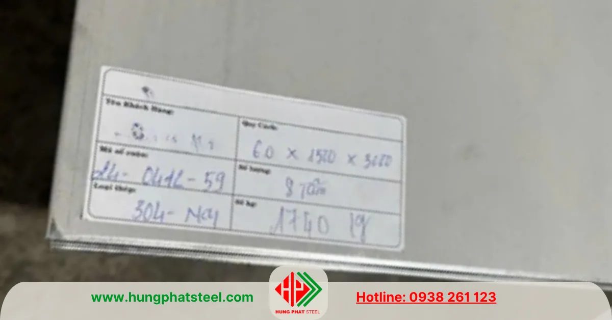 Tấm INOX 6ly No1 304 316 (Dày 6mm)
