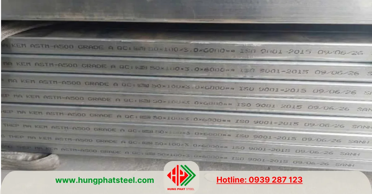 Tiêu chuẩn ASTM A500 dành cho thép hộp