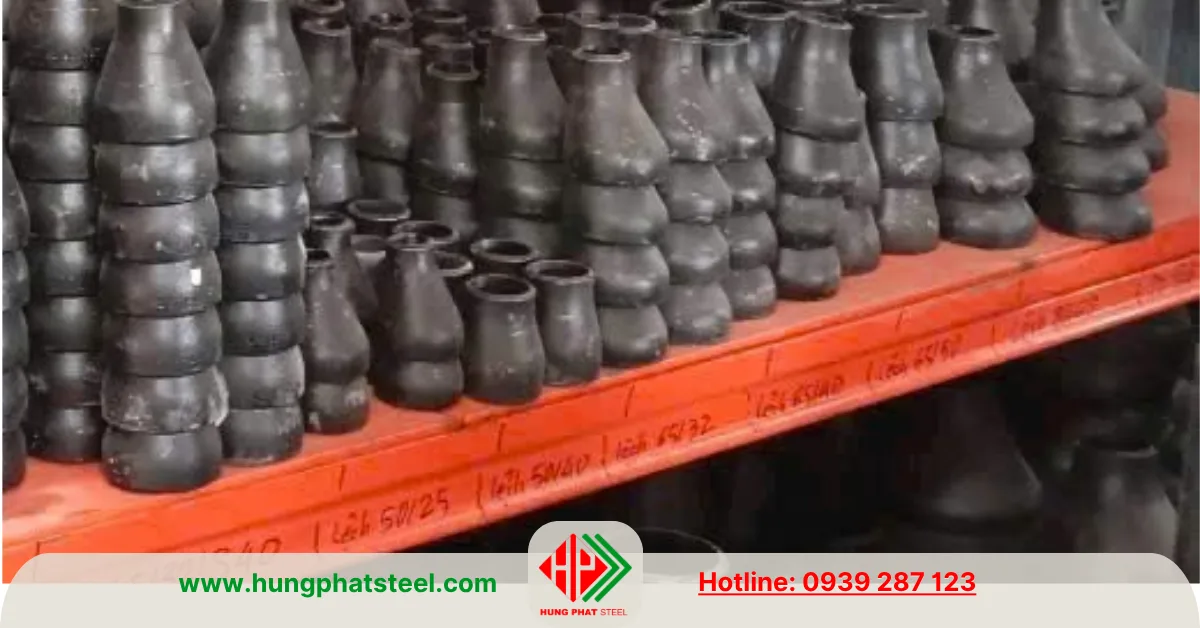 Bầu giảm thép hàn lệch tâm D60–D49