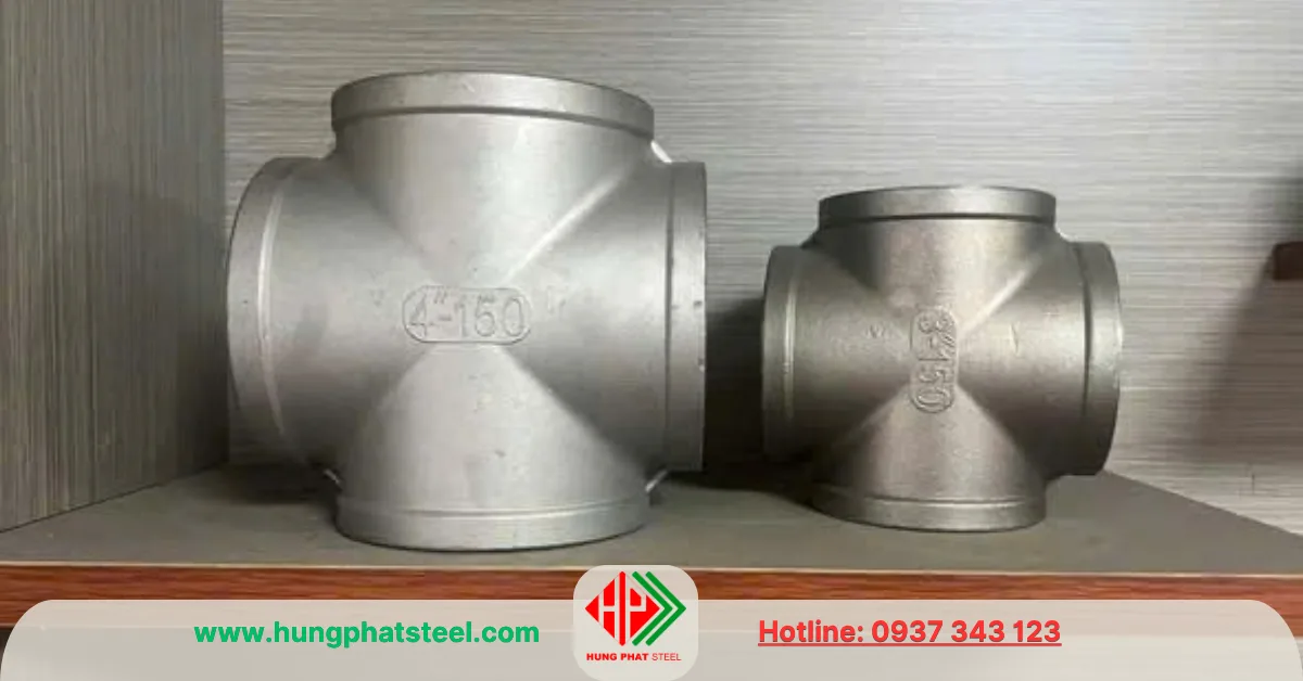 Chữ Thập Ren INOX DN100 (D114)