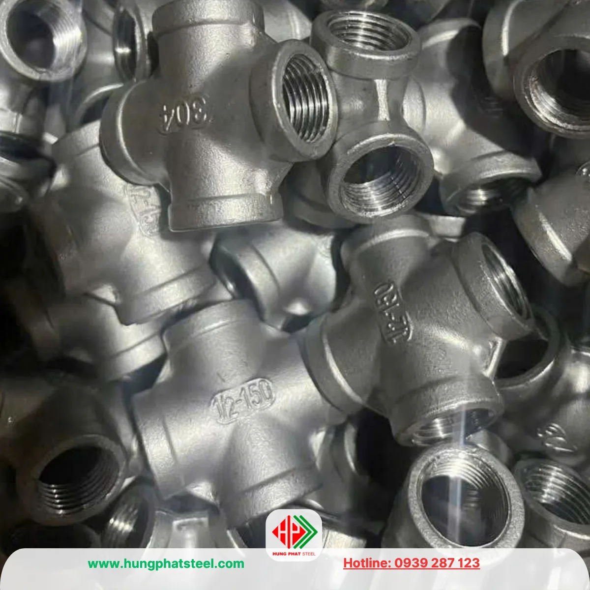 Chữ Thập Ren INOX DN15 (D21)