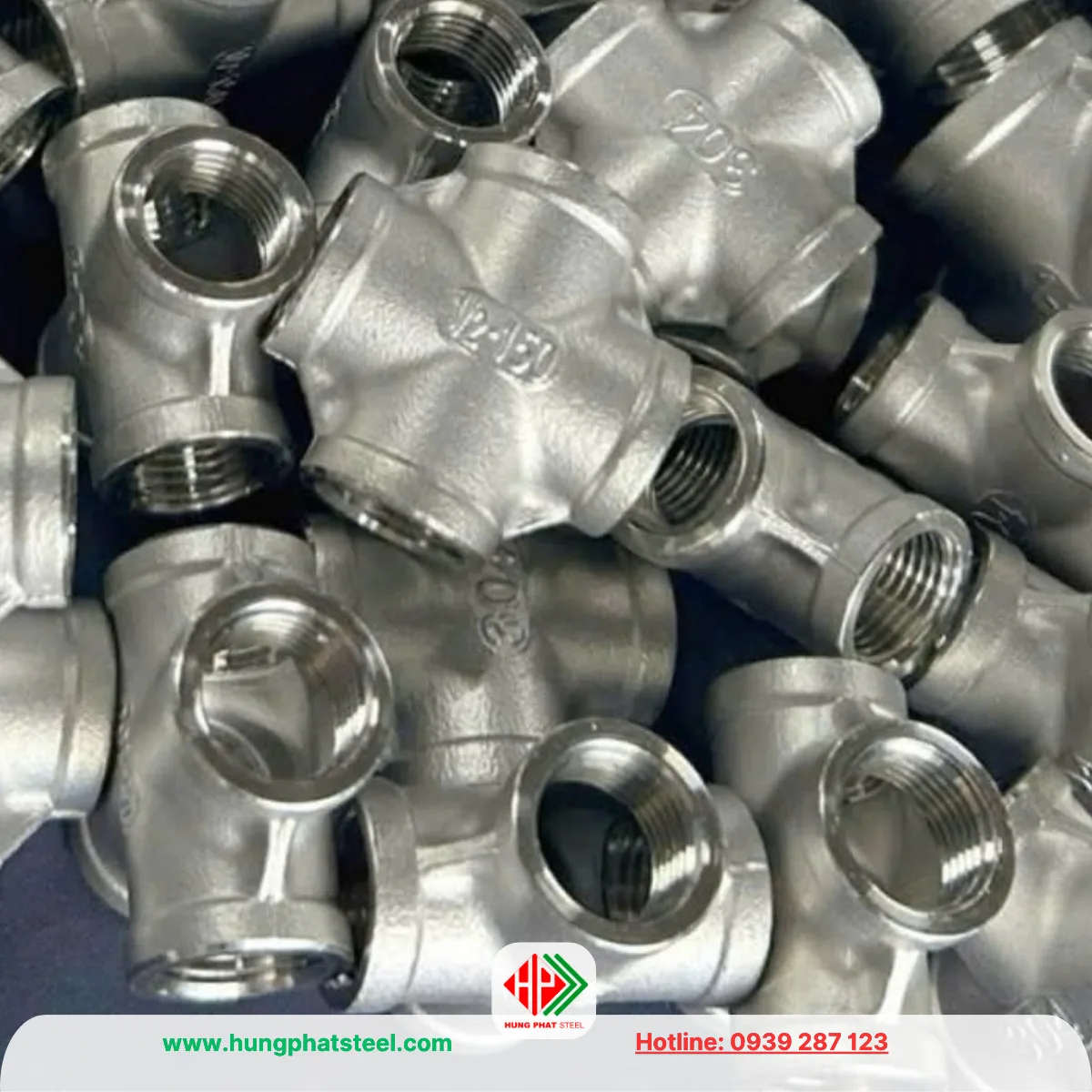 Chữ Thập Ren INOX DN15 (D21)