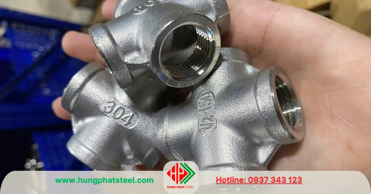 Chữ Thập Ren INOX DN15 (D21)