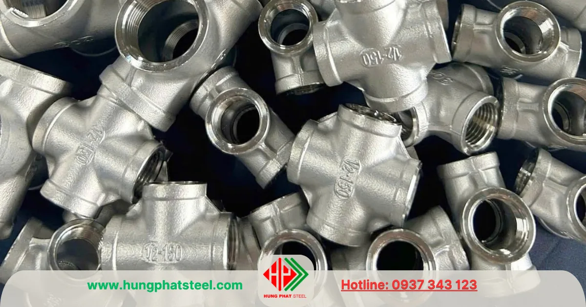 Chữ Thập Ren INOX DN15 (D21)