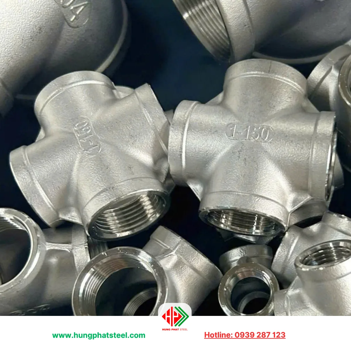 Chữ Thập Ren INOX DN25 (D34)