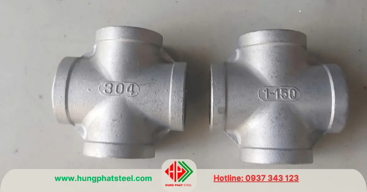 Chữ Thập Ren INOX DN25 (D34)