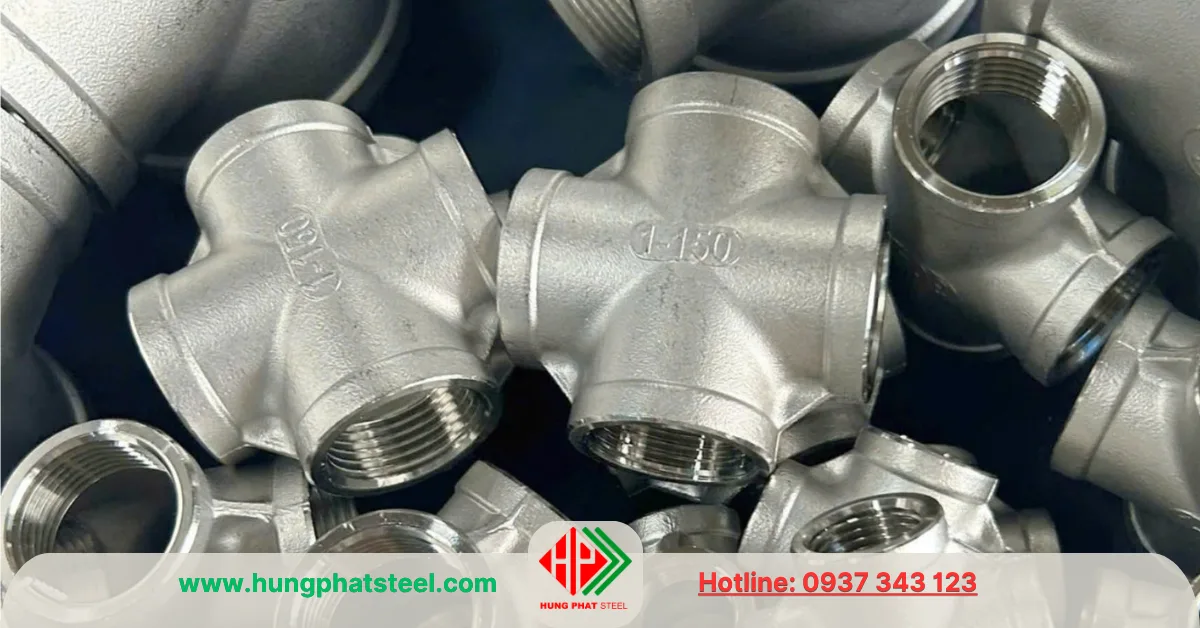Chữ Thập Ren INOX DN25 (D34)