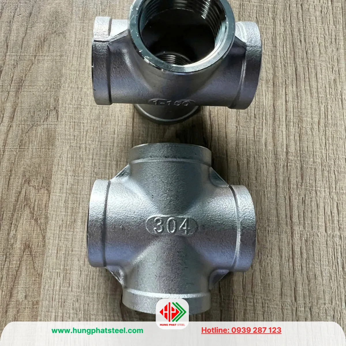 Chữ Thập Ren INOX DN25 (D34)