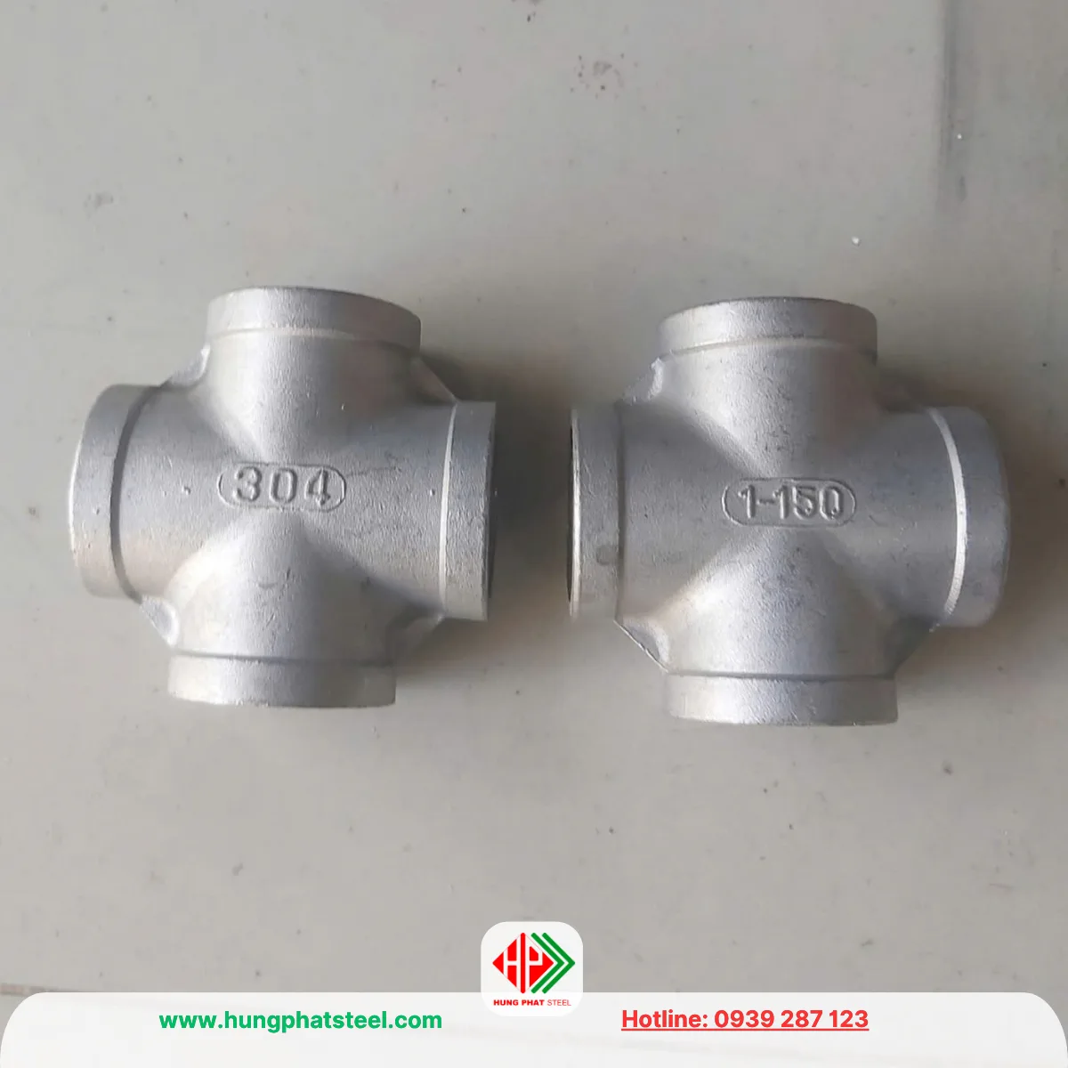 Chữ Thập Ren INOX DN25 (D34)