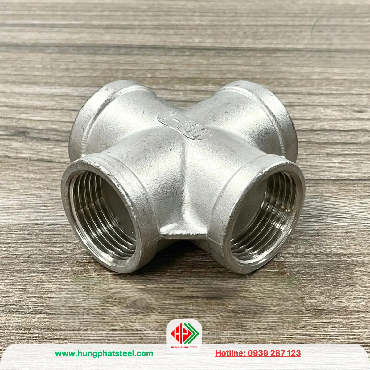 Chữ Thập Ren INOX DN25 (D34)