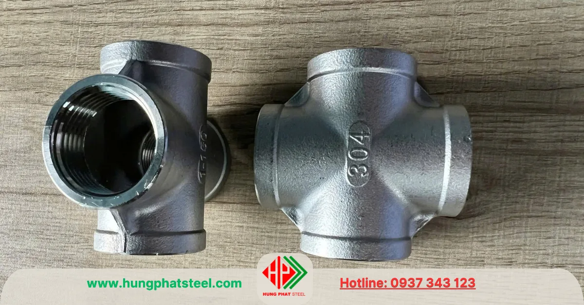 Chữ Thập Ren INOX DN25 (D34)