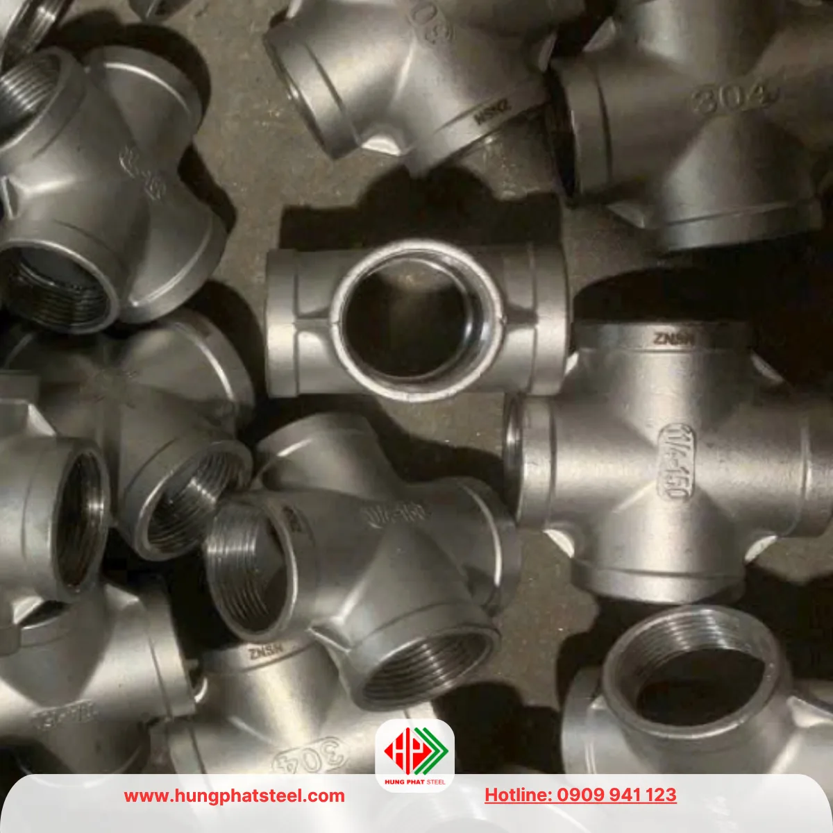 Chữ Thập Ren INOX DN32 (D42)