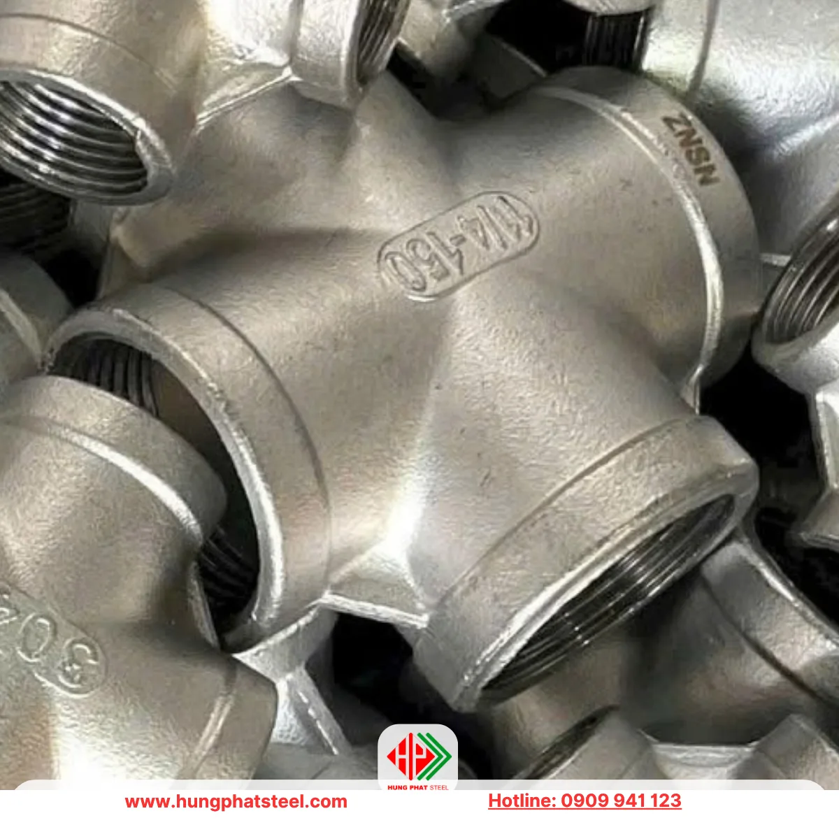 Chữ Thập Ren INOX DN32 (D42)