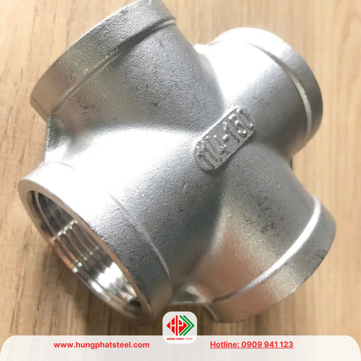 Chữ Thập Ren INOX DN32 (D42)