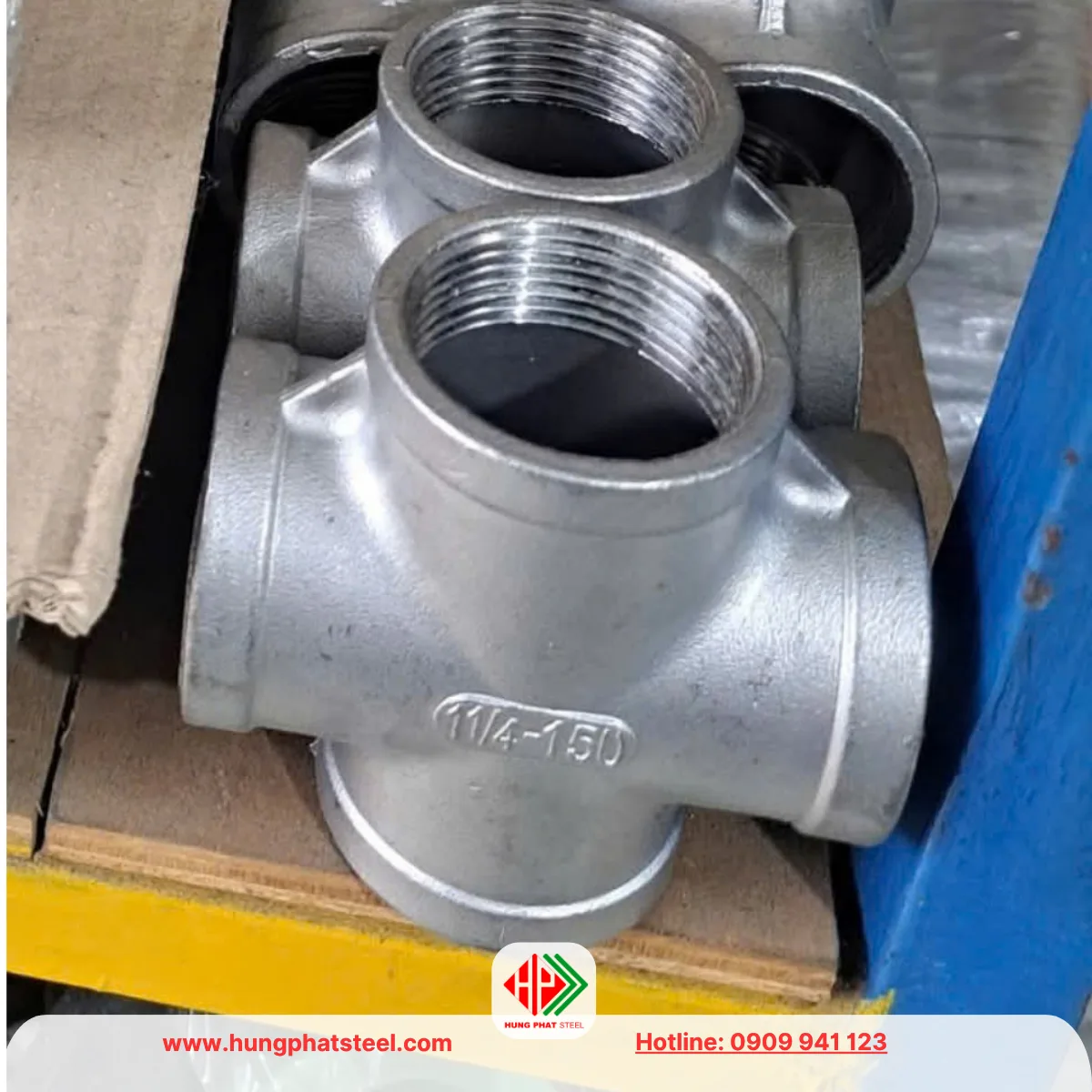 Chữ Thập Ren INOX DN32 (D42)