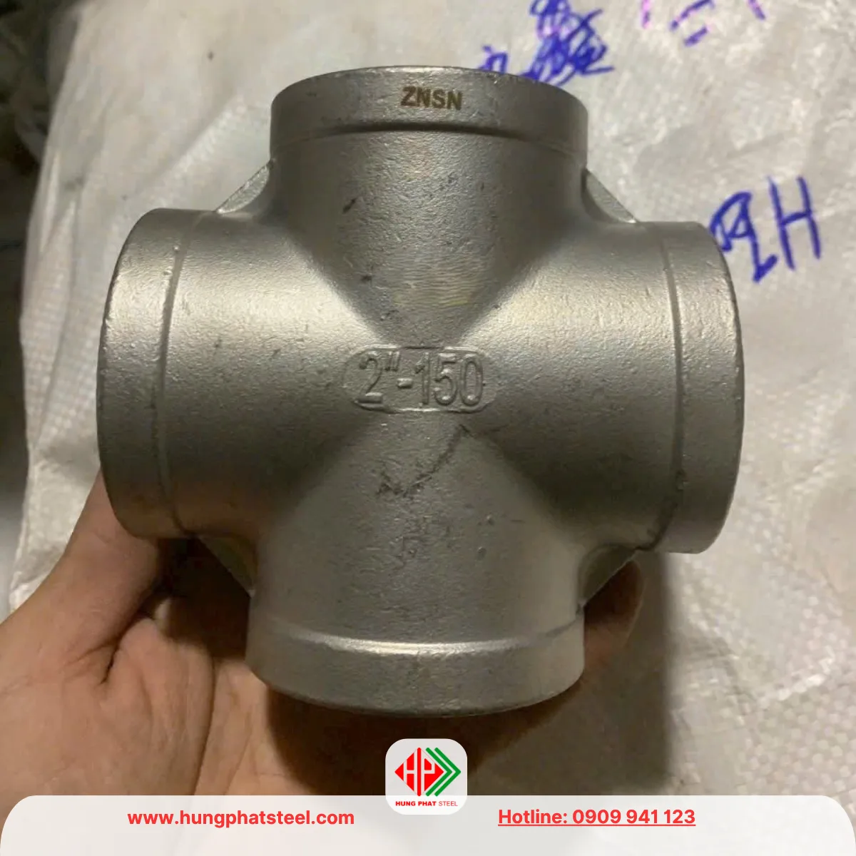 Chữ Thập Ren INOX DN50 (D60)
