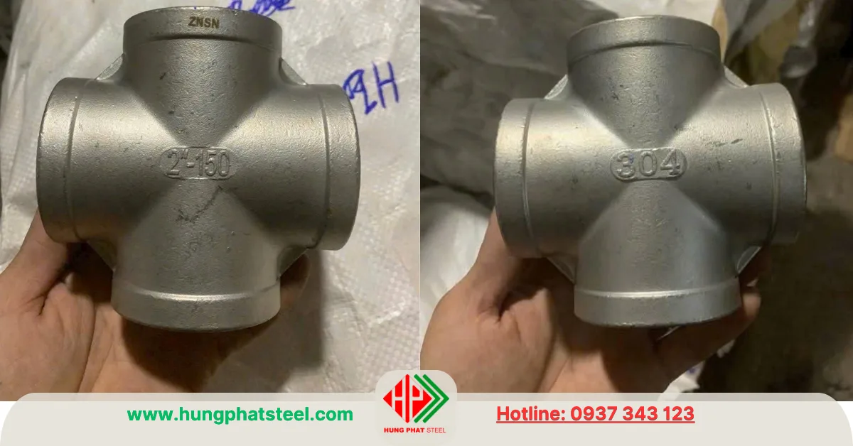 Chữ Thập Ren INOX DN50 (D60)