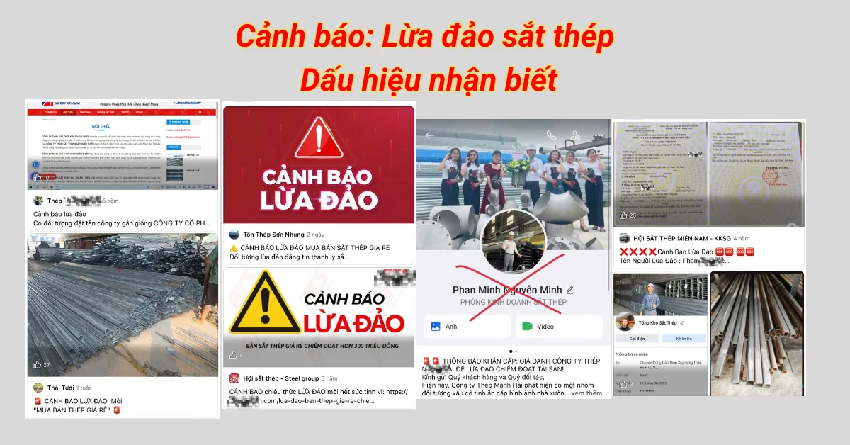 Lừa đảo sắt thép - Dấu hiệu nhận biết