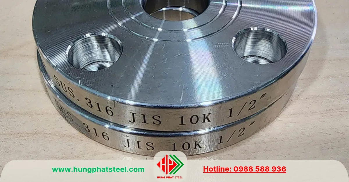 Mặt bích JIS 10K inox 316