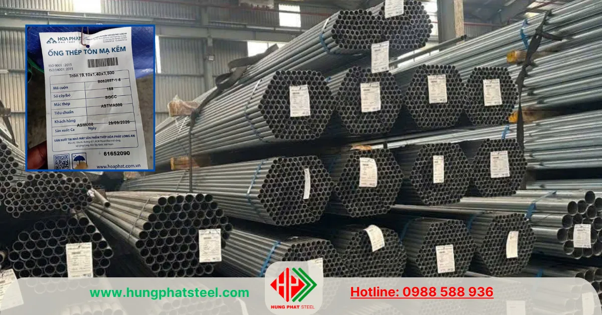 Ống Thép Hòa Phát Phi 19 (OD 19.1mm)
