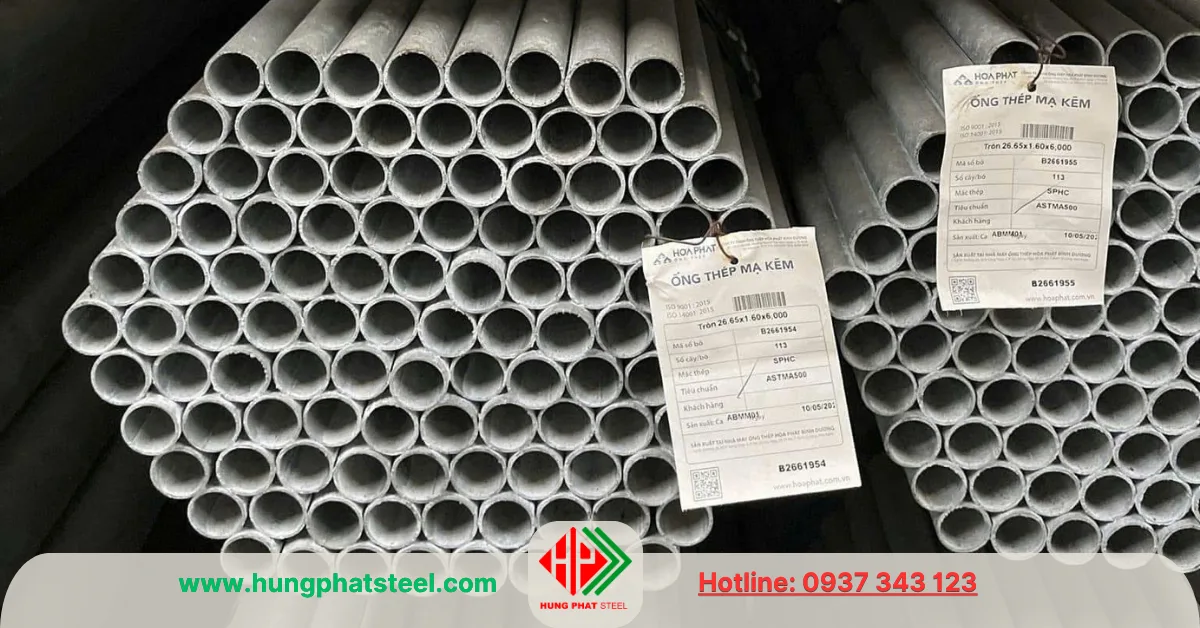Ống Thép Mạ Kẽm D27 Hòa Phát