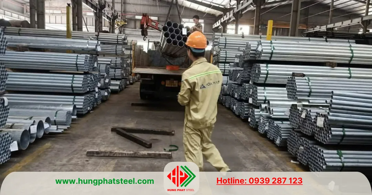 Ống Thép Mạ Kẽm D34 Hòa Phát (33.5mm)