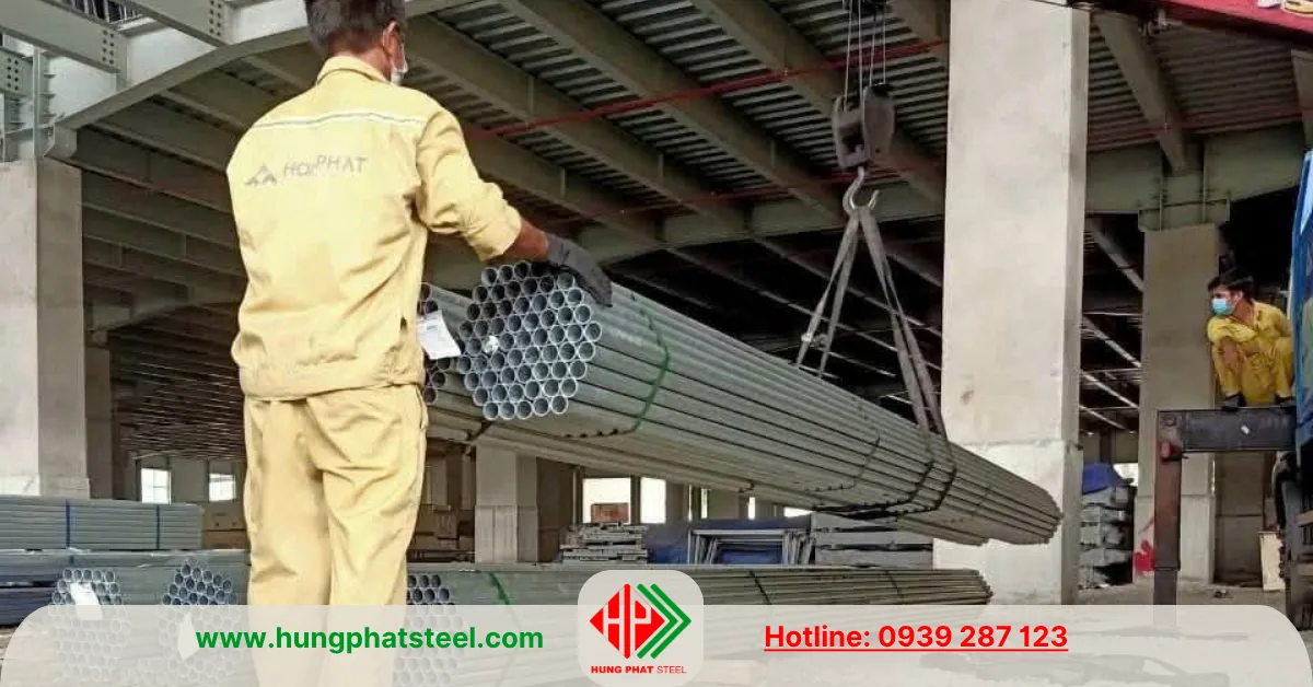 Ống Thép Mạ Kẽm D42 Hòa Phát (42.2mm)